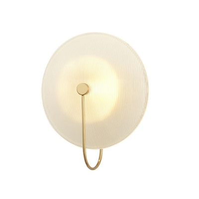 Round Sconce Lights Modern Style Glass Wall Sconce for Bedroom