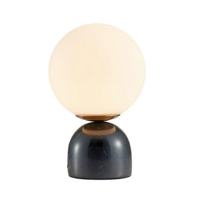 1 Light Nightstand Light Simplistic Style Globe Shape Glass Night Table Lights