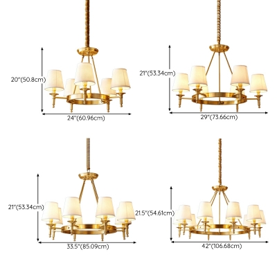 10 Light Pendant Lamp Fixture Traditional Style Bell Shape Metal Hanging Chandelier
