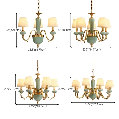 12 Light Pendant Chandelier Traditional Style Bell Shape Metal Hanging Ceiling Light