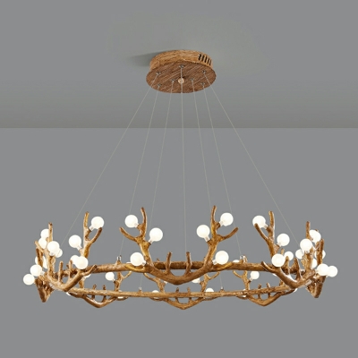 54 Light Pendant Chandelier Traditional Style Antlers Shape Metal Hanging Ceiling Light
