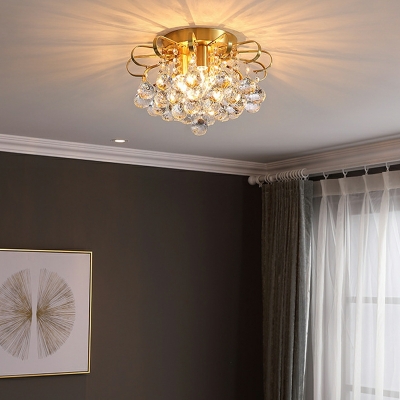 Modern Copper Ceiling Lamp American Style Creative Crystal Ceiling Lamp