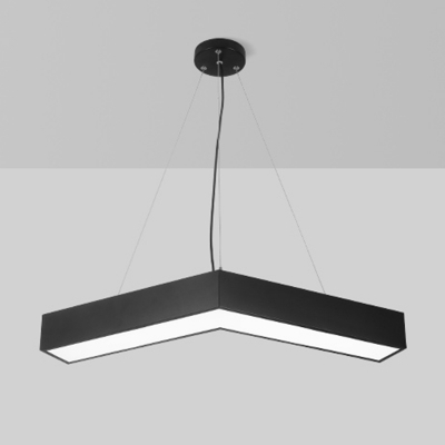 Modern Minimalist Line Hanging Lamp Creative LED Hanging Light for Office