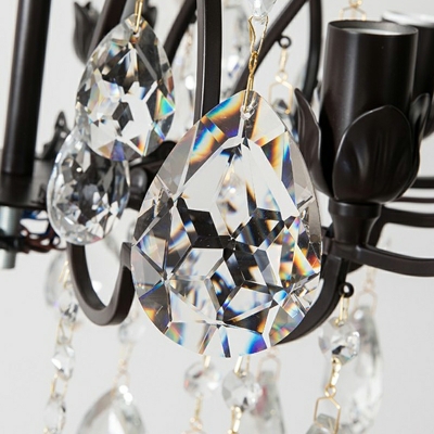 10 Light Pendant Chandelier Minimalism Style Candle Shape Metal Hanging Lamps