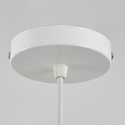 3 Light Pendant Chandelier Minimalism Style Ball Shape Feather Hanging Lamp Kit
