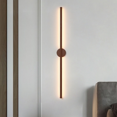 1 Light Sconce Light Minimalist Style Linear Shape Metal Wall Mounted Lamp