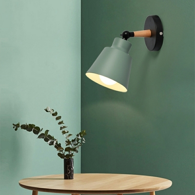 1 Light Wall Lighting Minimalism Style Cone Shape Metal Sconce Light Fixtures