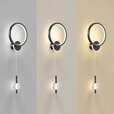 3 Light Wall Lighting Minimalism Style Round Shape Metal Sconce Lamp Fixtures