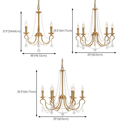 European Traditional Crystal Chandelier Creative Candle Chandelier