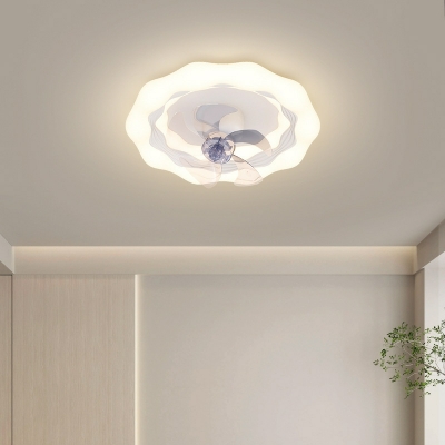 Flush Mount Fan Lamps Contemporary Style Led Flush Mount Acrylic for Bedroom