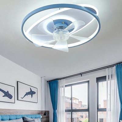 Modern Macaron Ceiling Lamp Creative LED Ceiling Mounted Fan Light