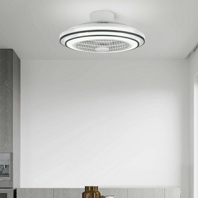 Nordic Minimalist Ceiling Fans Modern LED Ceiling Mounted Fan Light