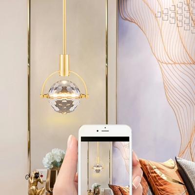 Pendant Light Modern Style Crystal Material Pendant Lighting Fixtures for Living Room