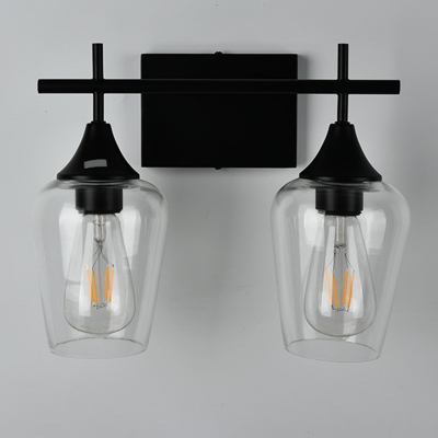 Sconce Lights Industrial Style Wall Sconce Glass for Bedroom