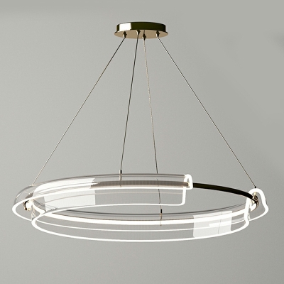 1 Light Ceiling Pendant Light Modern Style Circle Shape Metal Chandelier Lighting Fixtures