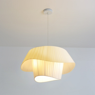1 Light Ceiling Pendant Light Modern Style Geometric Shape Fabric Hanging Lighting Fixtures
