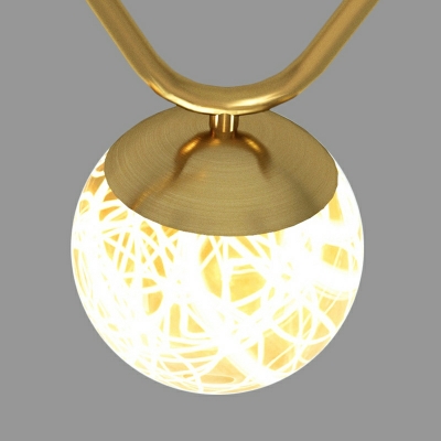 4 Light Pendant Chandelier Loft Style Globe Shape Metal Hanging Lights