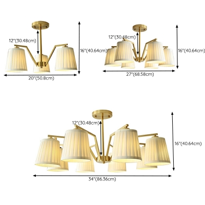 8 Light Pendant Chandelier Traditional Style Bell Shape Metal Hanging Lamp Kit