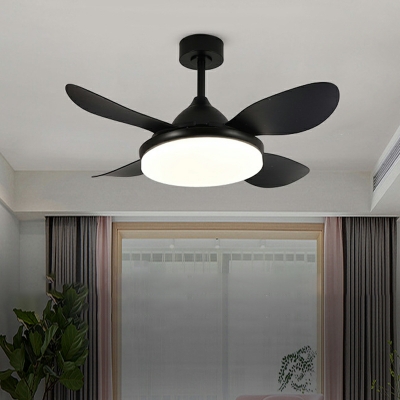 Contemporary Flush Mount Fan Lamps Acrylic Shade Flushmount Fan for Bedroom
