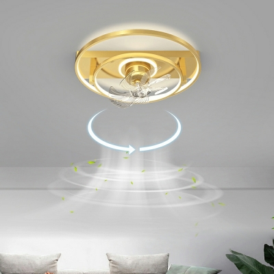 Contemporary Flush Mount Fan Light Luxury Acrylic Shade Flushmount for Living Room