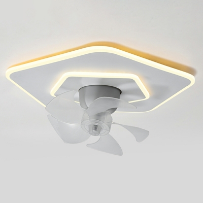 Flush Fan Light Modern Style Acrylic Semi-Flush Mount for Living Room