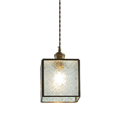 Glass Hanging Lamps Vintage Style Suspended Lighting Fixture for Dining Room