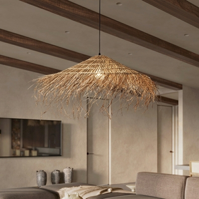 Hanging Lamps Modern Style Rattan Ceiling Lamps for Living Room
