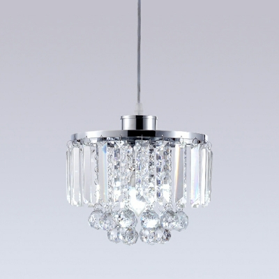 Luxury Light Simple Modern Bedside Mini Crystal Hanging Lamp for Living Room