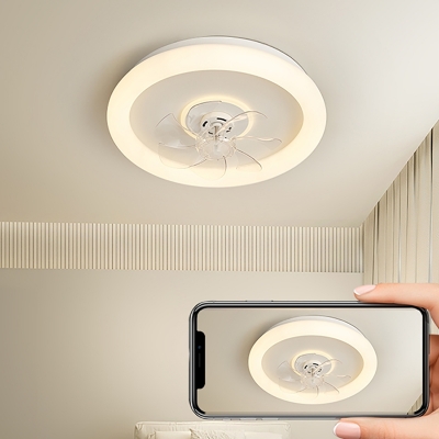 Nordic Minimalist LED Ceiling Mounted Fan Light Modern Creative Fan Light
