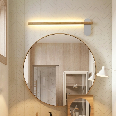 Vanity Light Contemporary Style Wood Vanity Mirror Lights for Bathroom