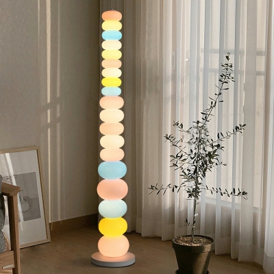 1 Light Candy Floor Light Minimalism Style Multi-color Metal Standing Lights