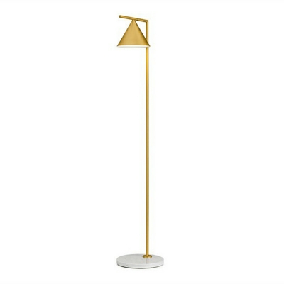1 Light Floor Lamp Contemporary Style Cone Shape Metal Standing Lights