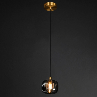 1 Light Hanging Lights Ball Shape Crystal Pendant Lighting for Hallway Bedside
