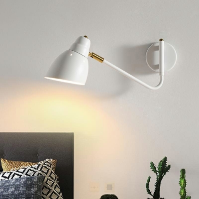 1 Light Sconce Light Fixture Minimalist Style Bell Shape Metal Wall Mounted Lamps