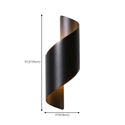 1 Light Sconce Light Simplistic Style Geometric Shape Metal Wall Mounted Lamps