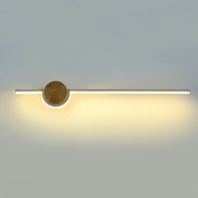 1 Light Sconce Lights Minimalist Style Linear Shape Metal Wall Mounted Lamps