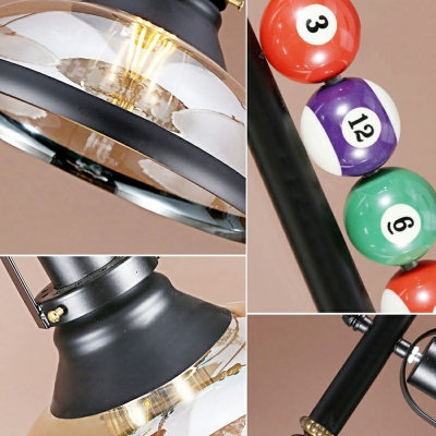 3 Light Pendant Chandelier Industrial Style Dome Shape Metal Hanging Lamp Kit