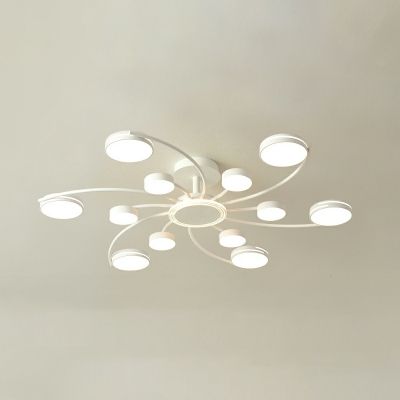 Cream Style Flushmount Ceiling Lamp Nordic Style LED Flush Mount Lighting