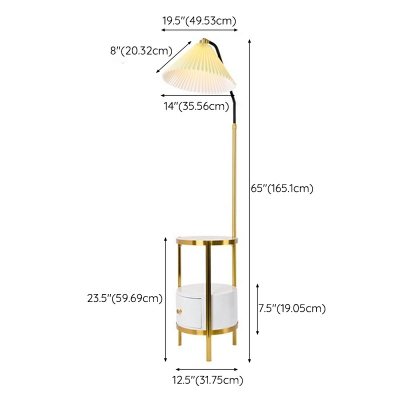 Floor Lamps Modern Style Cloth Standard Lamps for Bedroom