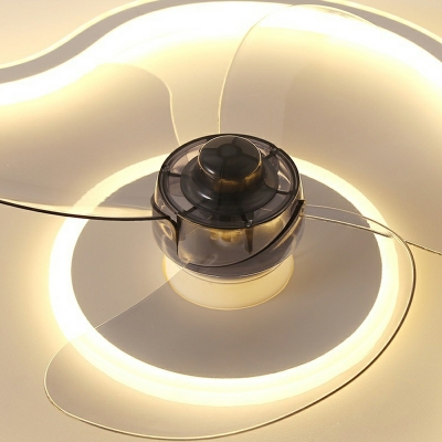 Flush Mount Fan Lamps Modern Style Flush Mount Fan Light Acrylic for Bedroom