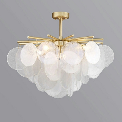 Full Copper Chandelier American Style Bubble Glass Chandelier Lamps for Living Room