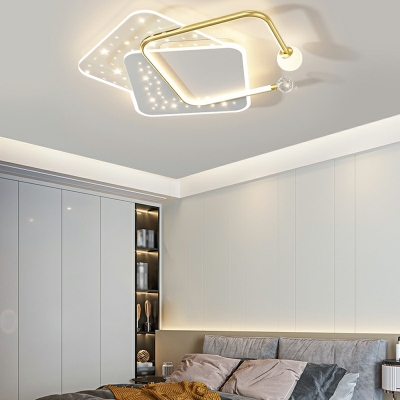 Nordic Creative Star Flushmount Ceiling Light Romantic LED Ceiling Light Fixture