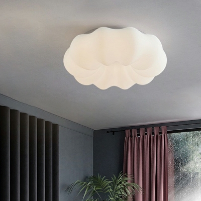 1 Light Ceiling Mounted Fixture Kids Style Cloud Shape Metal Flushmount Lighting