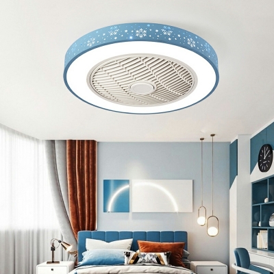 1 Light Flush Light Fixtures Minimalist Style Round Shape Metal Ceiling Mounted Lights
