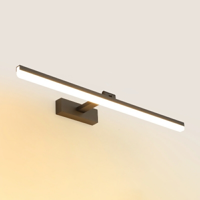 1 Light Sconce Light Fixture Minimalist Style Linear Shape Metal Wall Mounted Lamps