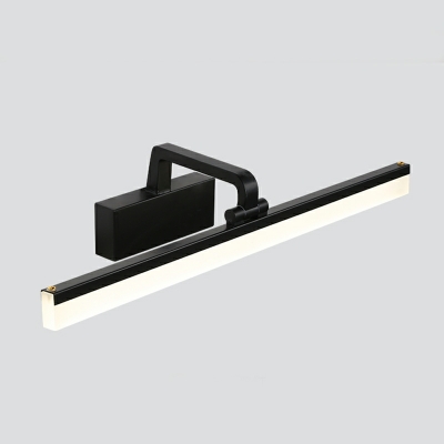 1 Light Sconce Light Simplistic Style Linear Shape Metal Wall Mounted Lamp