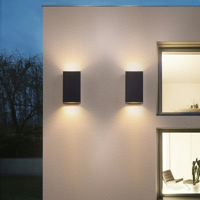 1 Light Sconce Lights Minimalist Style Rectangle Shape Metal Wall Mounted Lamps