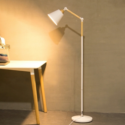 1 Light Standard Lamps Contemporary Style Metal Floor Lamps Metal for Bedroom