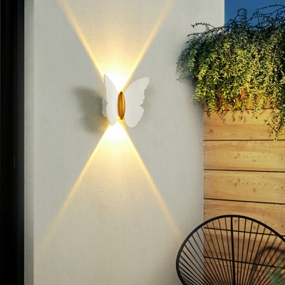 1 Light Wall Lighting Minimalism Style Butterfly Shape Metal Sconce Light Fixtures