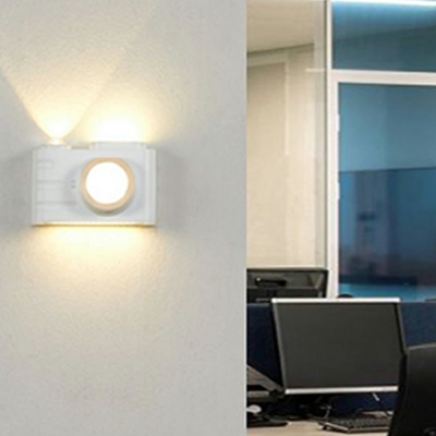 1 Light Wall Lighting Minimalism Style Camera Shape Metal Sconce Light Fixtures